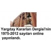 Yargıtay Kararları Dergisi'nin 1975-2012 sayıları online yayınlandı