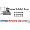 T.C.  Yargıtay 12. Hukuk Dairesi