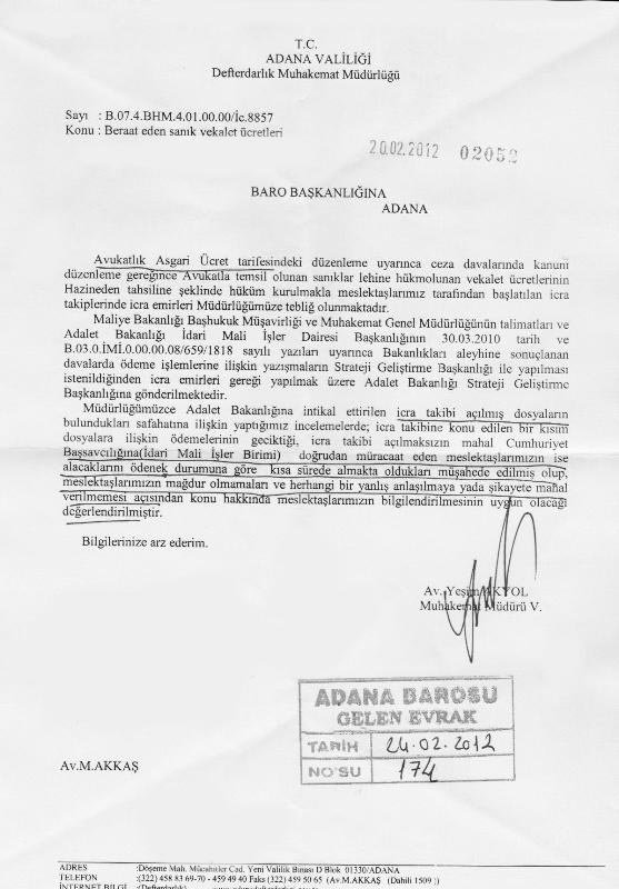Beraat Eden Sanık Vekalet Ücretleri