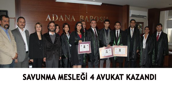 SAVUNMA MESLEĞİ 4 AVUKAT KAZANDI