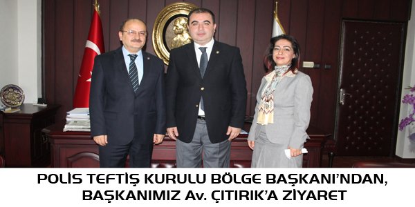 Baro Başkanımız Av. Mengücek Gazi ÇITIRIK’a, Polis Teftiş Kurulu Adana Bölge Başkanı Nejdet DEMİRDÖĞEN, hayırlı olsun ziyaretinde bulundu.