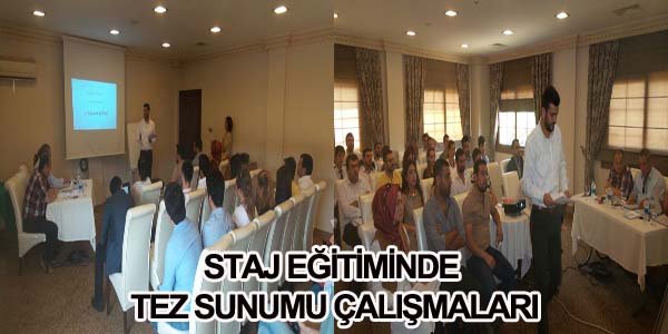 STAJ EĞİTİMİNDE TEZ SUNUMU ÇALIŞMALARI