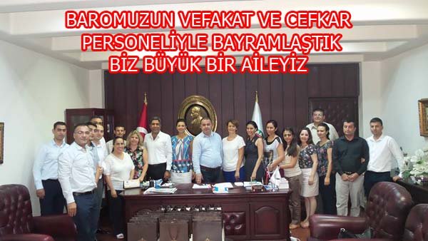 Baro'da personel ile bayramlaşma