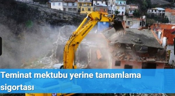 Teminat mektubu yerine tamamlama sigortası