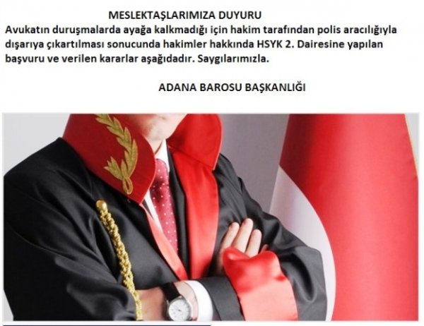 Meslektaşlarımıza duyuru..Hakimlerle ilgili kararlar