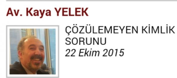 Kaya Yelek'in yazısı