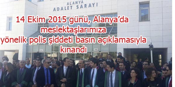 Alanya Adliyesi önünde basın açıklaması