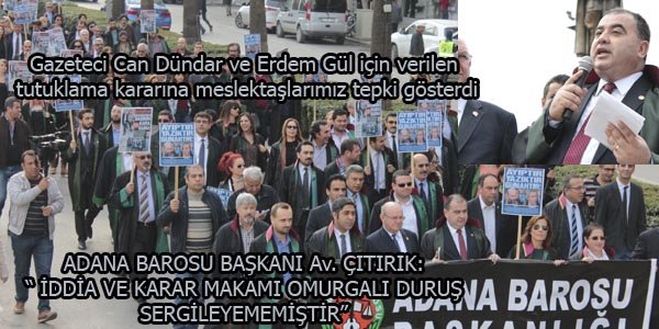 Gazeteciler Can Dündar ve Erdem Gül'e..