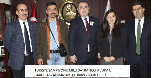 Türkiye şampiyonu satrançcı Avukat, Baro'yu ziyaret etti