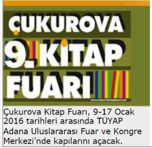 Çukurova Kitap Fuarı, 9-17 