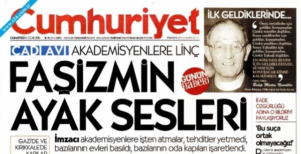 Cumhuriyet gazetesi bugün 