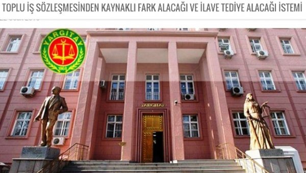 TOPLU İŞ SÖZLEŞMESİNDEN KAYNAKLI FARK 