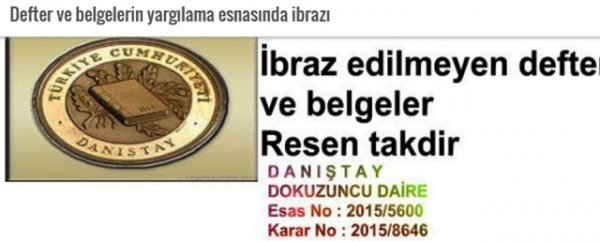 Defter ve belgelerin yargılama esnasında ibrazı