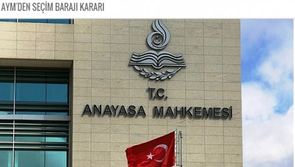 AYM'den seçim barajı kararı