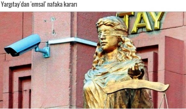 Yargıtay'dan 'emsal' nafaka kararı