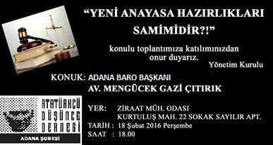 Baro Başkanımız, Anayasa konulu konferansta konuşmacı
