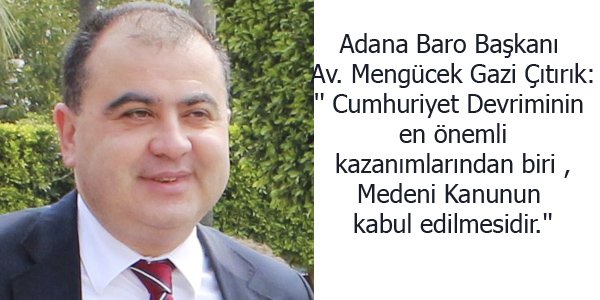 Cumhuriyet Devriminin en önemli kazanımlarından biri , Medeni Kanunun kabul edilmesidir