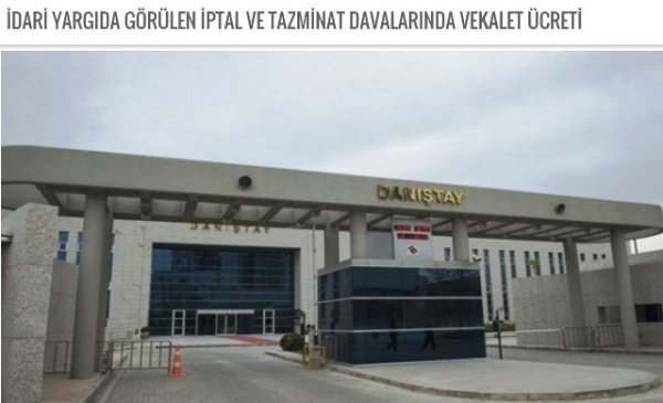 İDARİ YARGIDA GÖRÜLEN İPTAL VE TAZMİNAT DAVALARINDA VEKALET ÜCRETİ