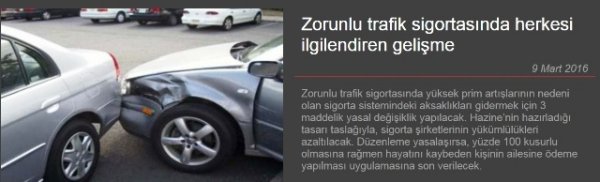 Zorunlu trafik sigortasında herkesi ilgilendiren