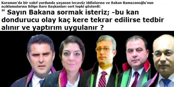 Bölge Baro Başkanları Karaman'da yaşanan