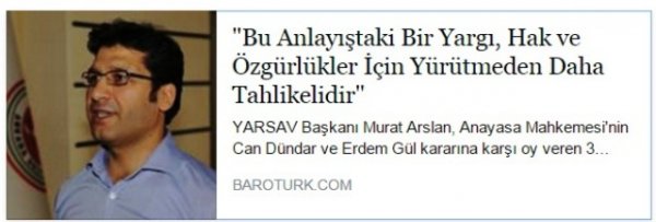 YARSAV Başkanı Murat Arslan,