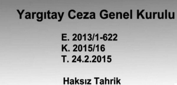 T.C.  Yargıtay Ceza Genel Kurulu  E. 2013/1-622