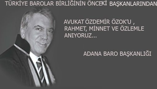 Av. Özdemir Özok'u vefat..