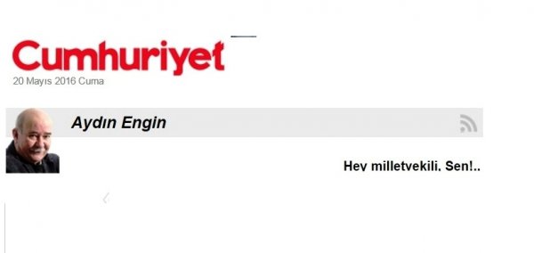 Hey milletvekili!..