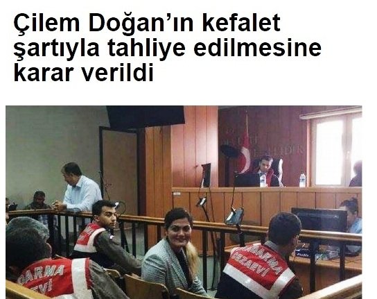 Çilem Doğan’ın kefalet şartıyla tahliye edilmesine karar verildi