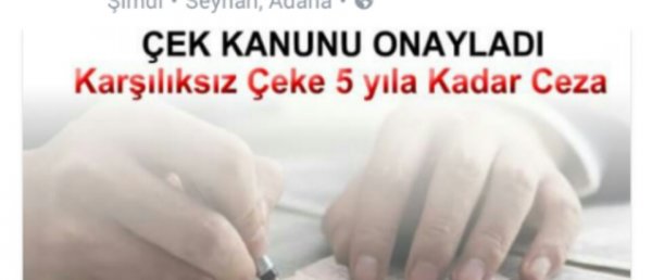 Çek kanunu onaylandı