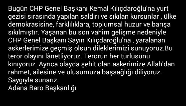 CHP Genel Başkanına saldırı 25.08.3016