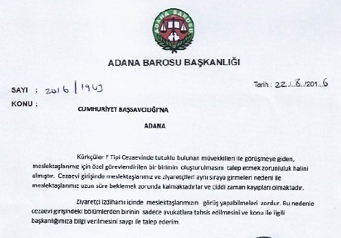 Kürkçüler Cezaevi'nde görüşme konusu